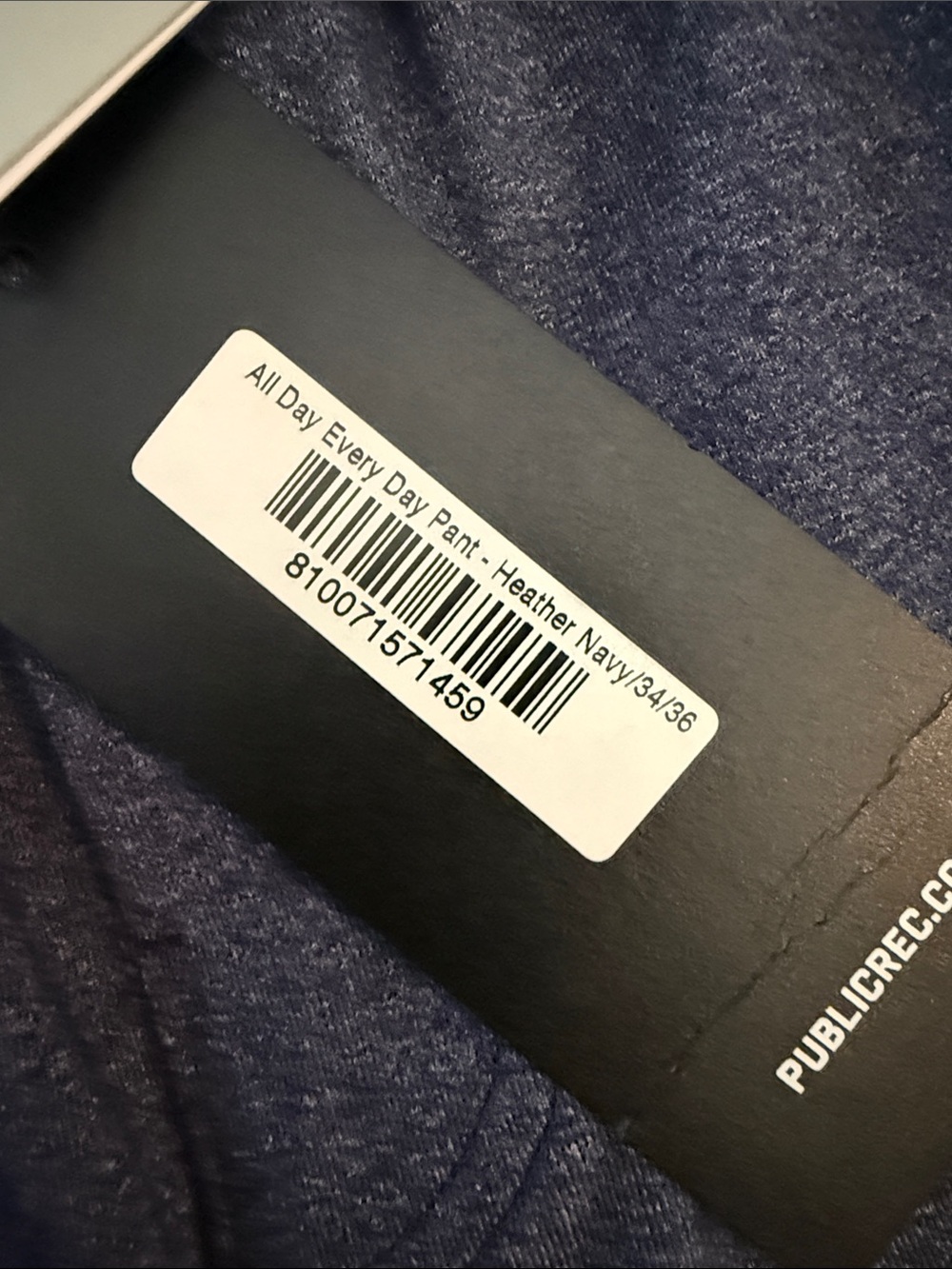 Public Rec Men's All Day Every Day Navy Performance Drawstring Joggers, 34/36 - Picture 2 of 5